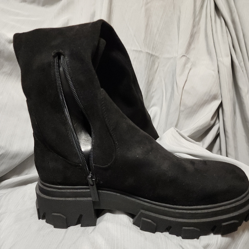 Calvin Klein Black Combat Boots